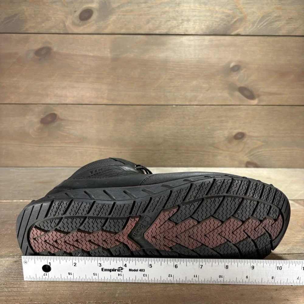 ll bean snowfield mens size 8 shoes black leather waterproof snow boots